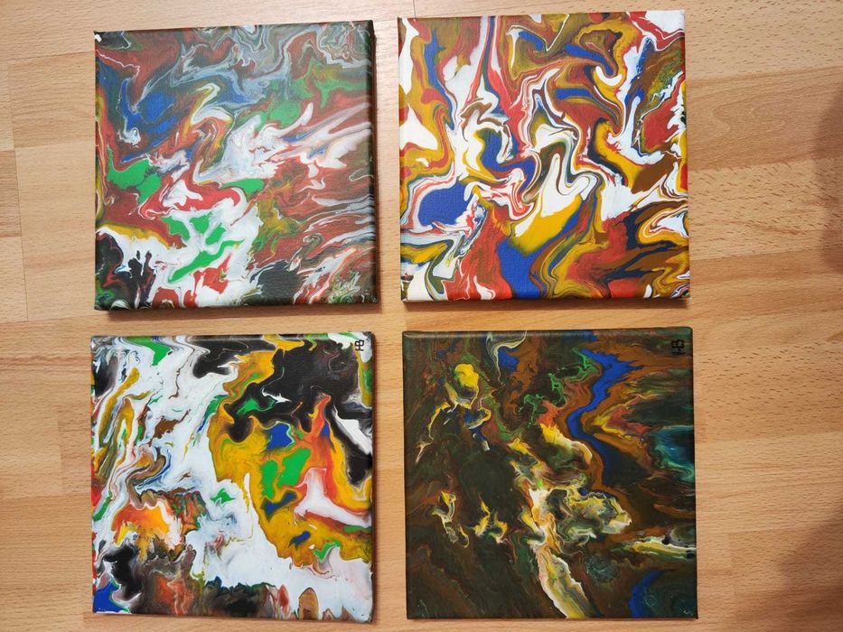 Tablou arta abstracta 4 buc