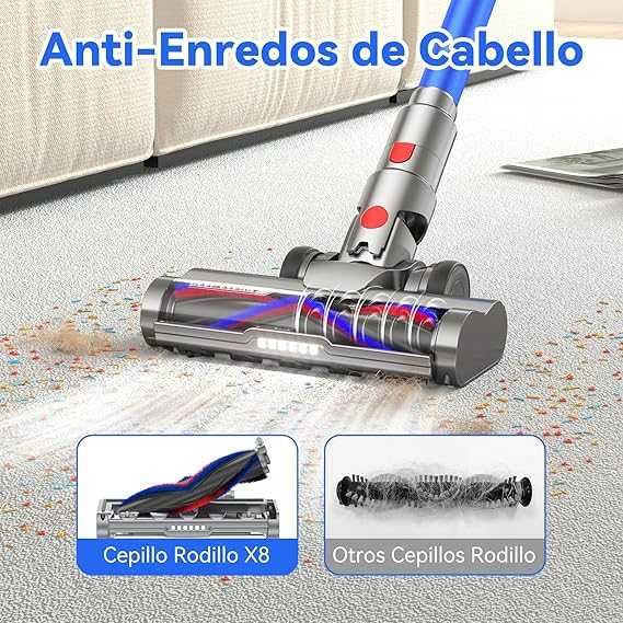 Aspirator fără fir X8 48Kpa/580W/70min, Model 2025 1.6L