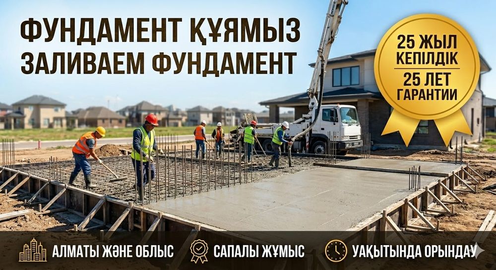 Заливка Фундамент заливаем фундамент любой сложности