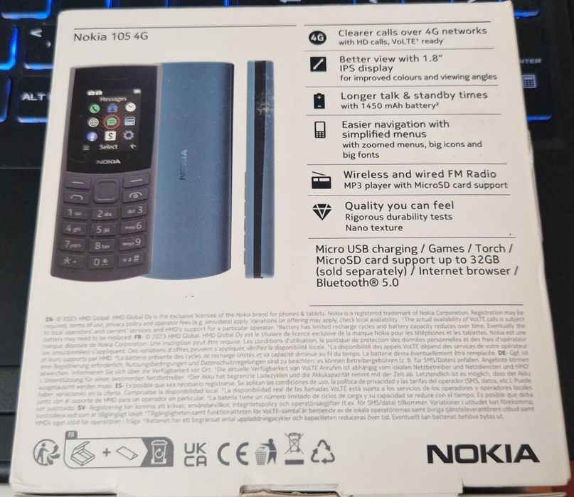 Telefon cu taste Nokia 105 4G Dual SIM