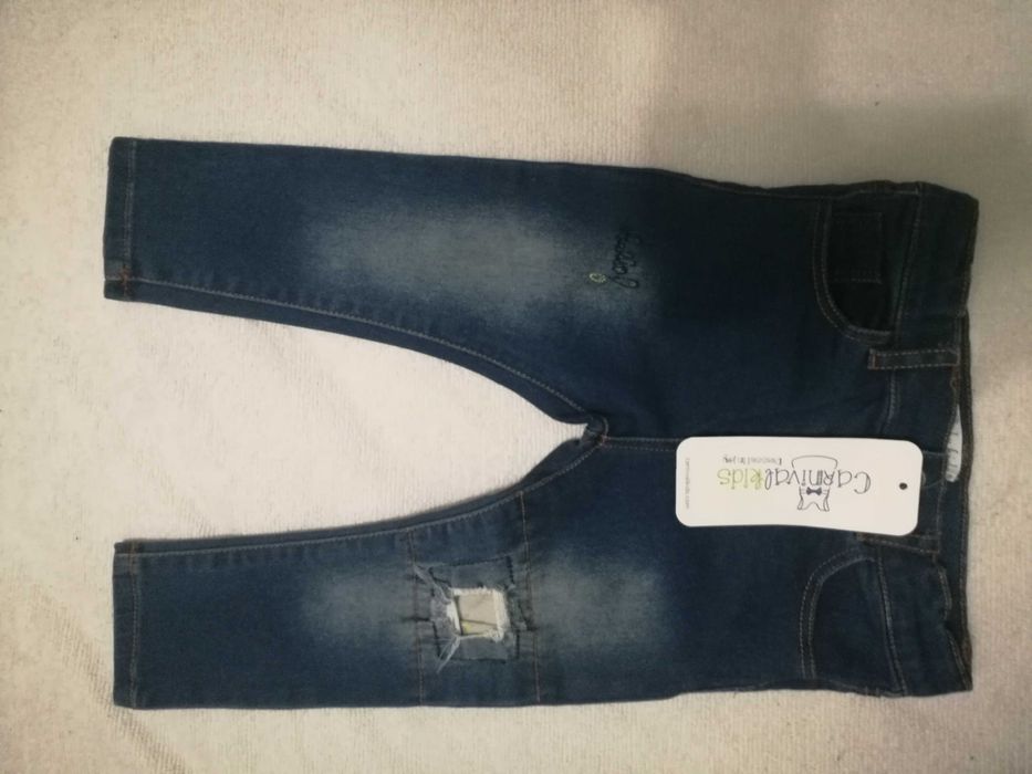 НОВИ бебешки дънки Carnival kids за бебе момиче 12-24 месеца + ПОДАРЪК