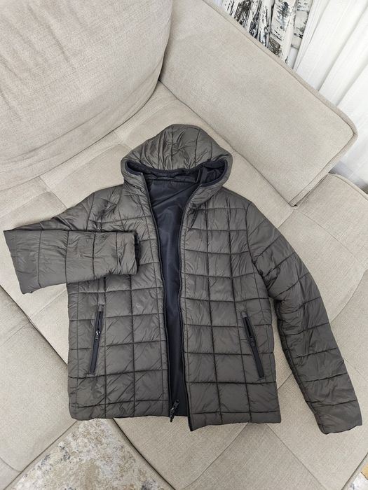 Geaca cu 2 fețe negru/kaki