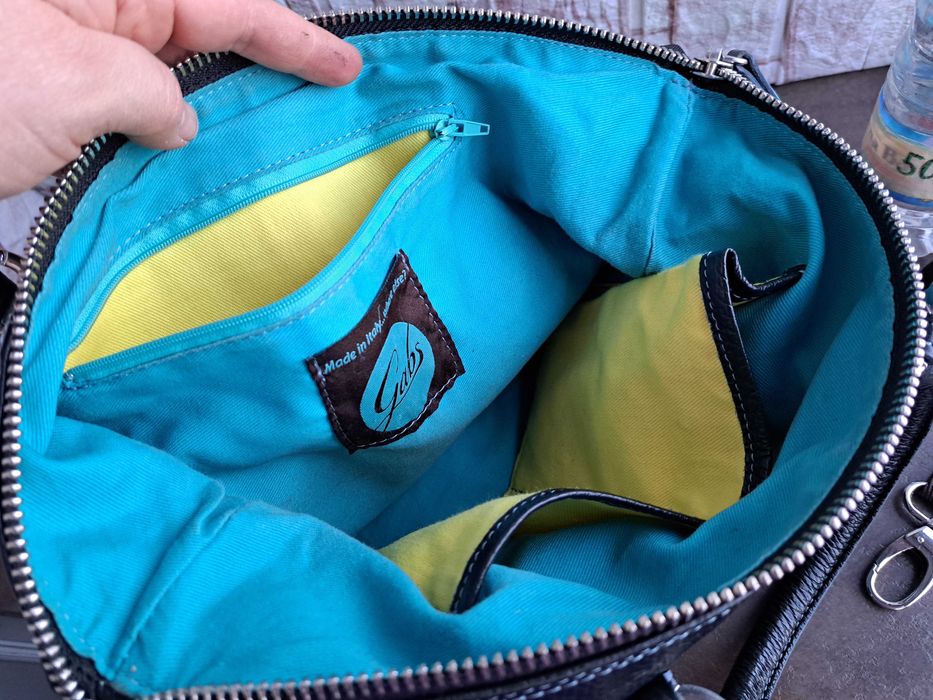 дамска чанта,Gabs-Нова! черна/розова чанта-естествена кожа