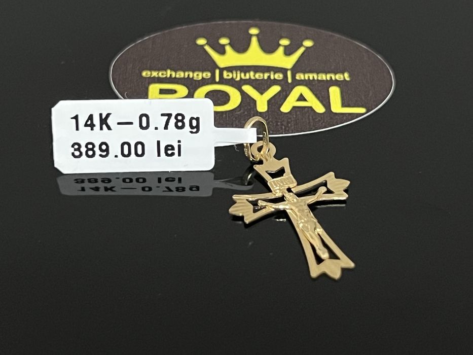 Bijuteria Royal CB : Pandantiv cruce aur 14K 0,78 grame