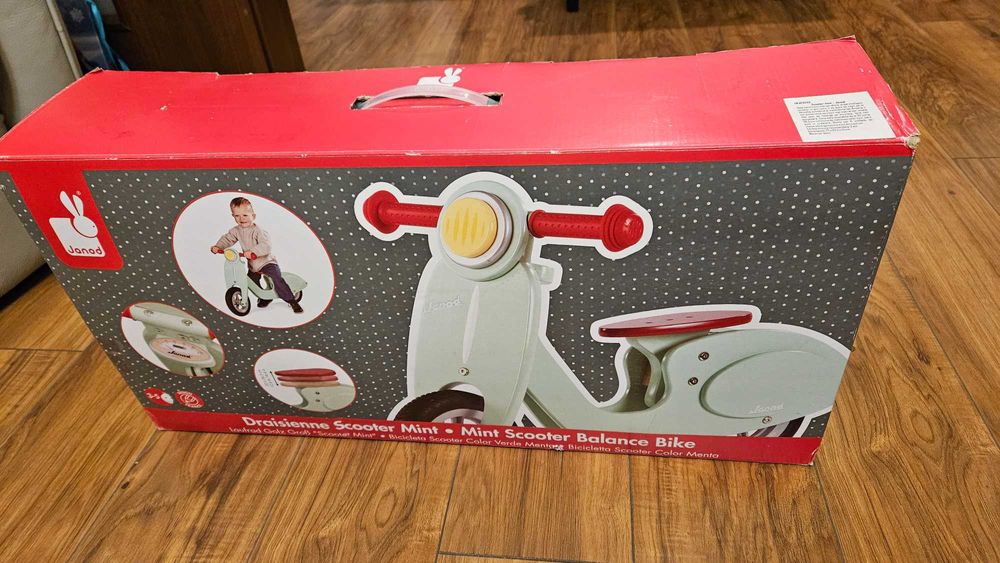 Bicicleta copii din lemn fara pedale JAROD Mint Scooter NEFOLOSITA