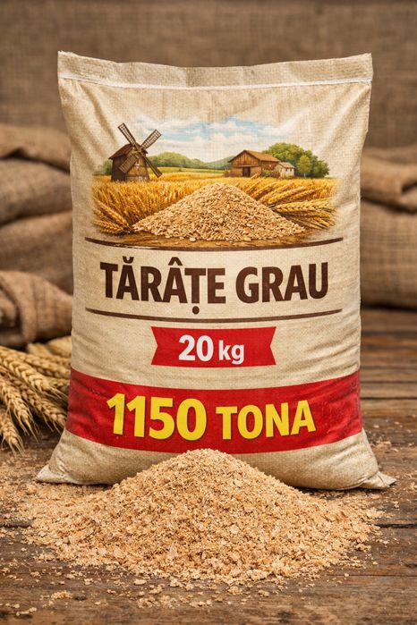 Tarate grau saci vin ambalati la 20 kg pret sac 23 lei pret tona 1150