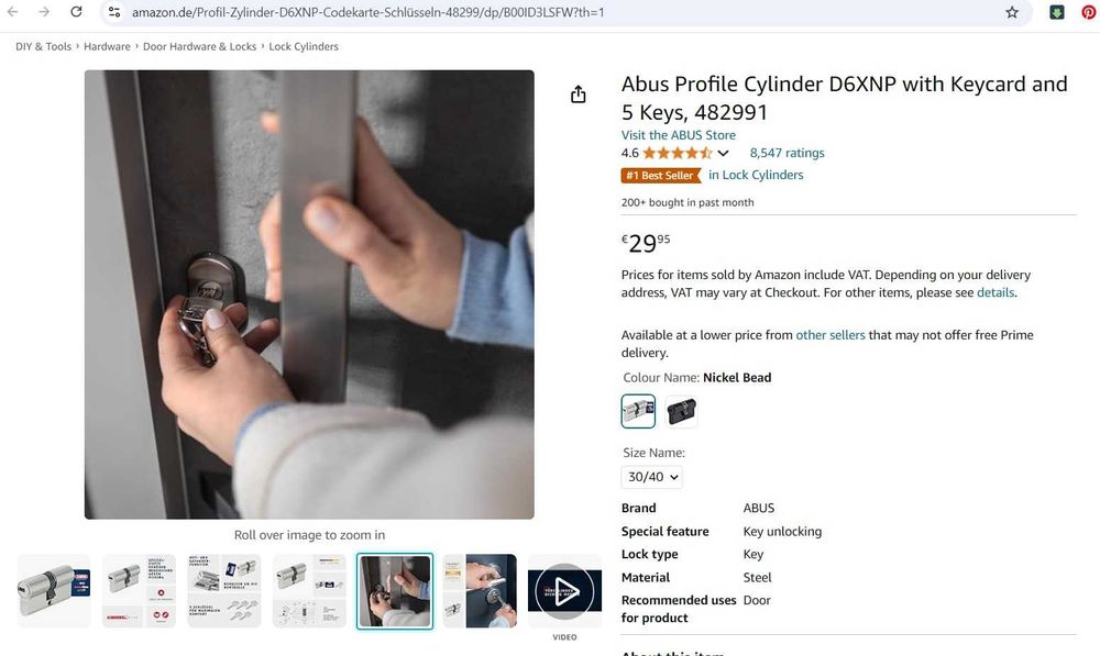 Cilindru profilat Abus D6XNP