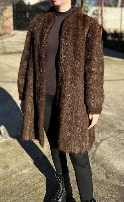 Blana naturala nurca maro