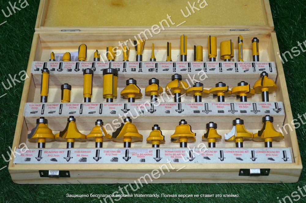 Набор фрез по дереву хвостовик 8мм