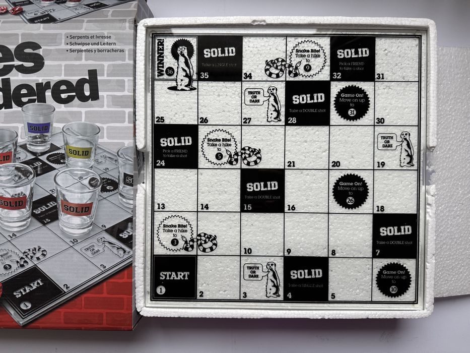 Drinking game snakes and bladdered