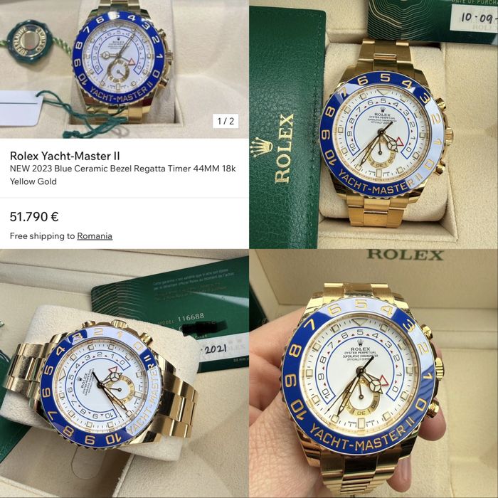 Rolex Yacht Master II  Yellow Gold 18k Mod Nou