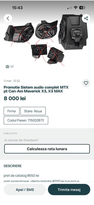 Can am maverick x3 sistem audio