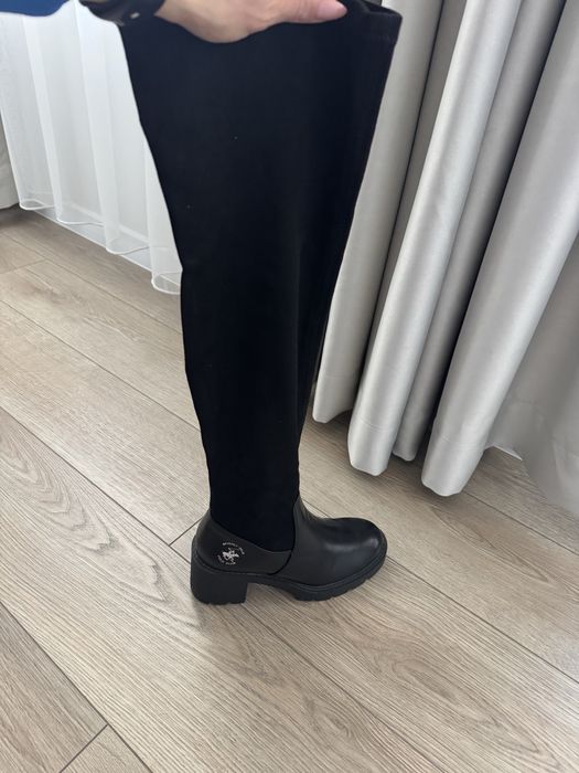 Велурени, секси чизми US Polo