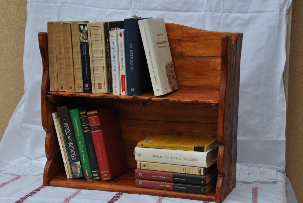 Vand etajera cu 2 polite din lemn