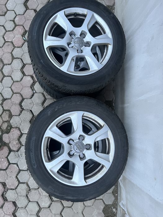 Vand set 4 jante Audi originale din aliaj + anvelope de iarnă