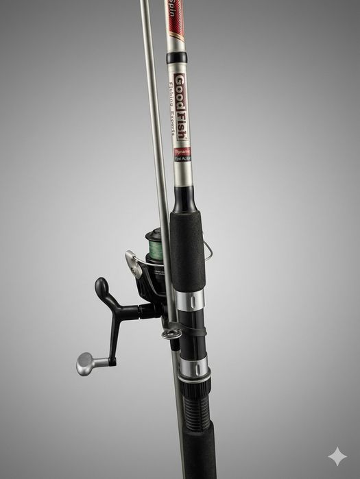 Lansetă pescuit + mulinetă, stare foarte bună, gata de utilizare