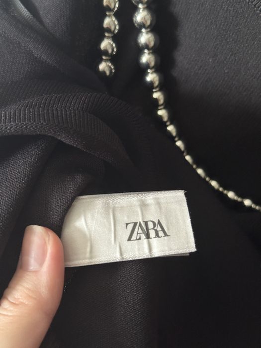 Оригинальный топ с бусинами ZARA рр М