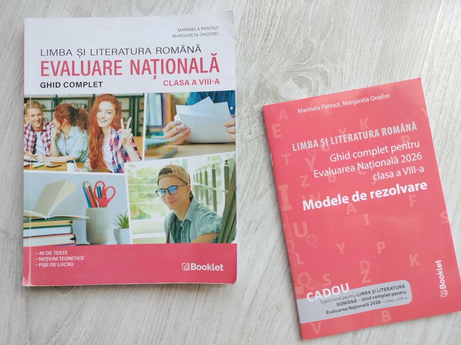Culegeri pt Evaluarea Națională clasa a 8-a, matematica si lb romana, Edituri: Art Klett/ Booklet/ Paralela 45