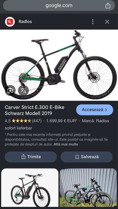 Vand Bicicleta electrica Carver
