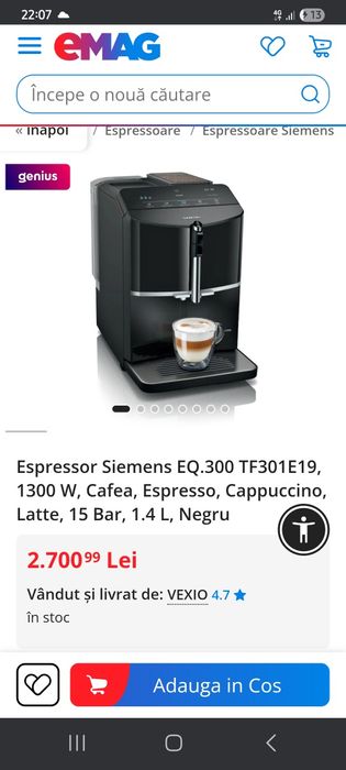 Aparat de cafea Siemens q 300