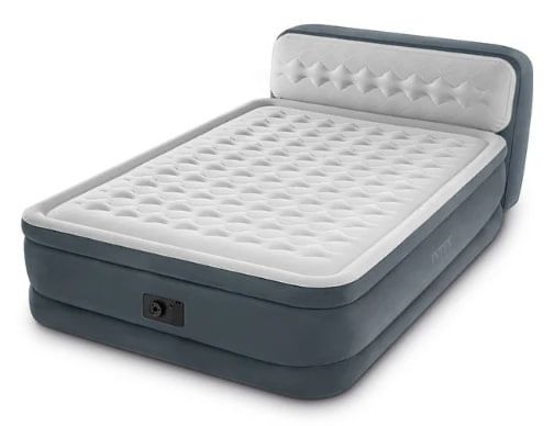 Матрас Intex Headboard Airbed, 236x152x86 cм, насос встроенный