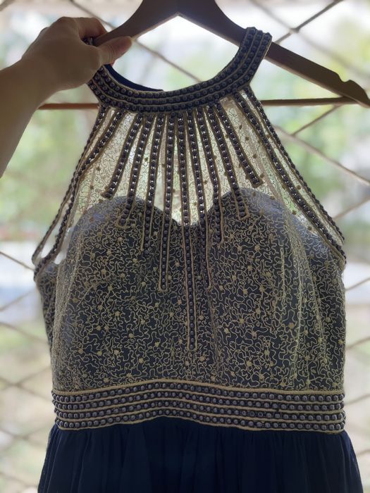 Rochie lunga, albastra, marimea 36