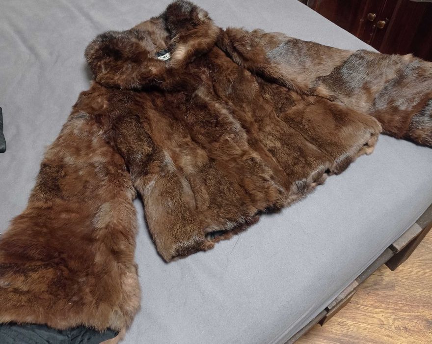 Естествено Кожено палто- късо