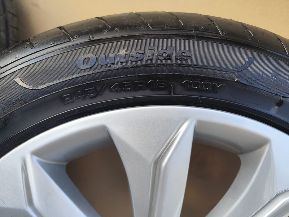 Jante  Audi R18 5×112 A4 A5 A6 A7 anvelope 245 45 18 Fulda vara noi dot 2025 8j ET 26