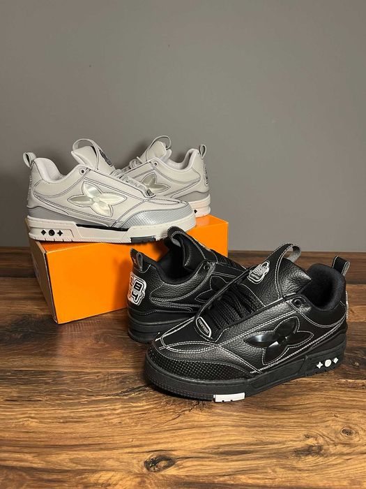 Adidasi Louis Vuitton Skate Alb si Negru