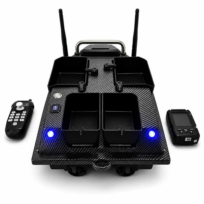 Нов Модел 2026г. Лодка За Захранка v803 PRO 200 точки + Вграден Сонар Lucky 718LIC-WL с 500м Обхват
