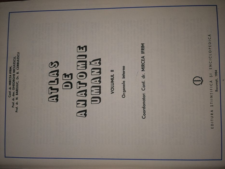 Atlas de anatomie umană vol 2 Organele interne