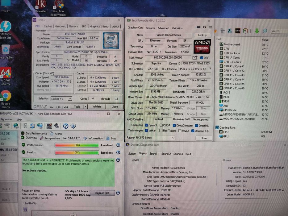 Unitate PC GAMING i7 8700 4.6Ghz/16GB DDR4/RX570 8GB/SSD M2/1TB HDD