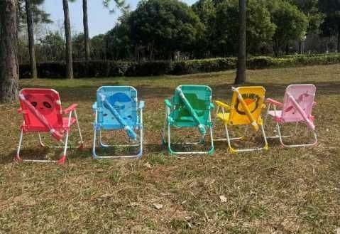 Детски Стол с чадър Розов, Син, Зелен, Жълт с Животни