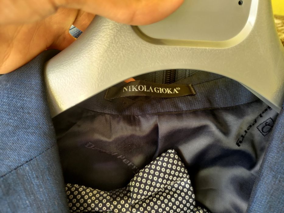 Абитуриентски или бизнес марков мъжки костюм Nikola Gioka  + подарък