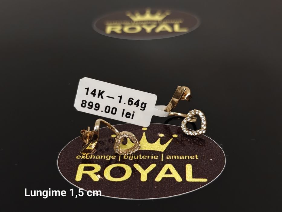 Bijuteria Royal: Cercei aur nou 14k/1.64 gr