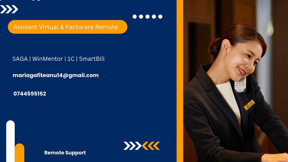 Ofer servicii de asistență administrativă, facturare și date – REMOTE