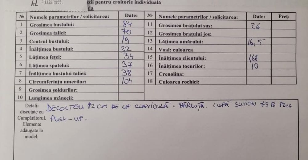 Rochie mireasa marimea 38