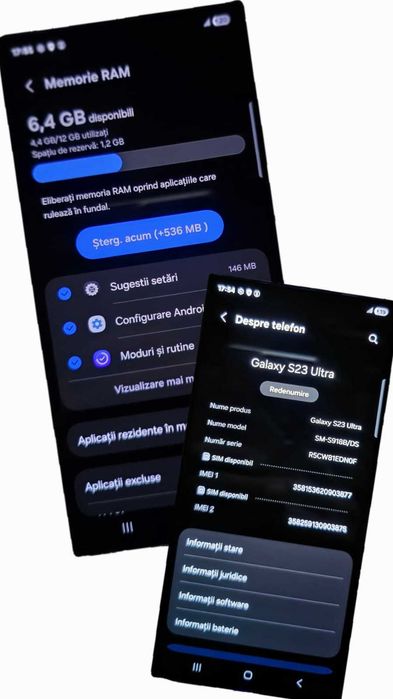 Samsung Galaxy S23 Ultra,512GB,12GB RAM,5G, Phantom Black + CADOURI!