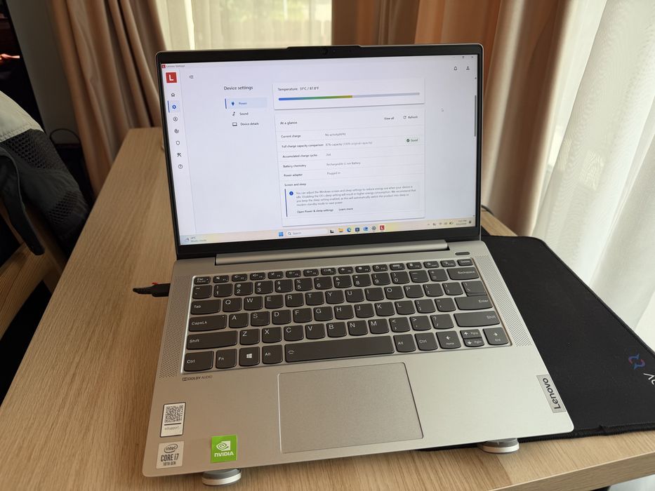 Laptop 14” Lenovo Ideapad 5 FHD i7-1065G7 16Gb RAM 1Tb SSD GeForce MX350 baterie 87%