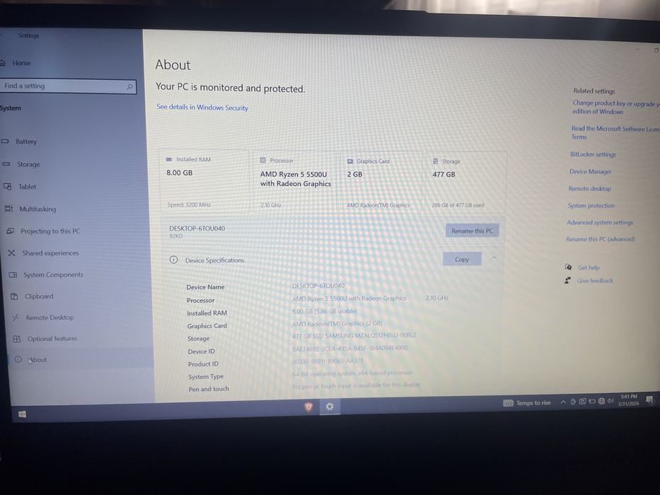 Lenovo V15 G2 ALC Ryzen 5 5500U