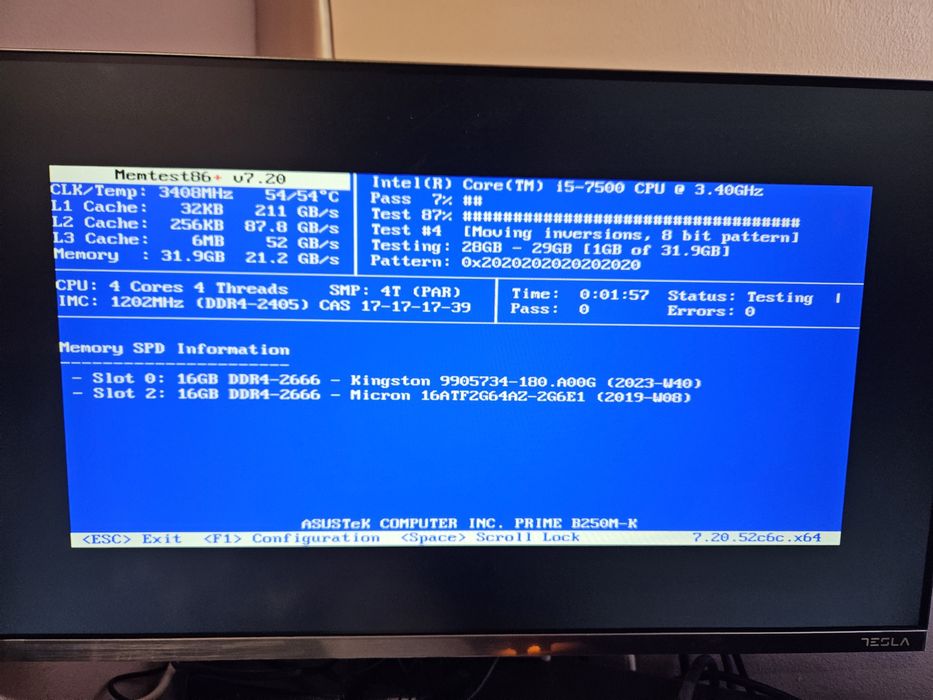 Memorii RAM 2x 16GB DDR4 2666Mhz Micron si Kingston