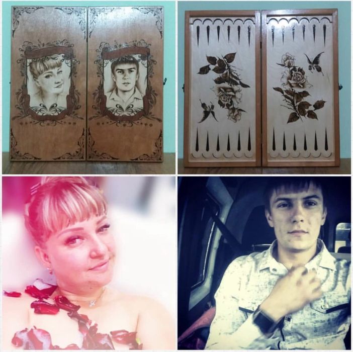 Нарды(выжегание ручная работа)