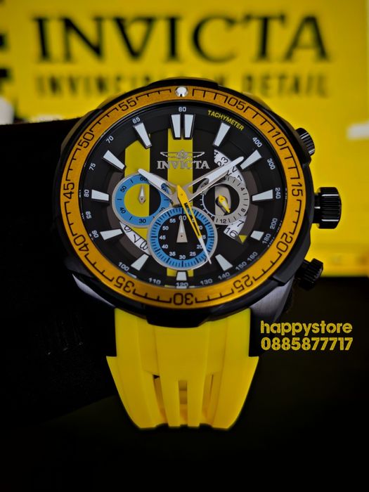 INVICTA Racing Yellow 50 mm, Инвикта нов ръчен часовник