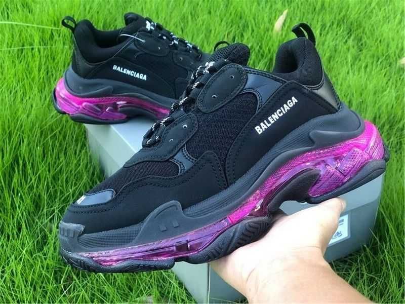 Balenciaga Triple S Clear Sole "Black/Pink"