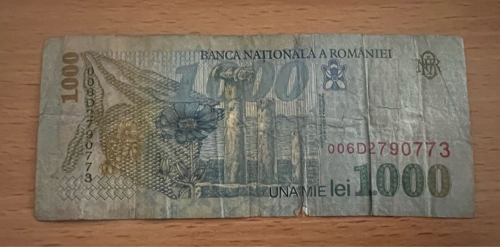 Bacnotă de colecție 1000 lei