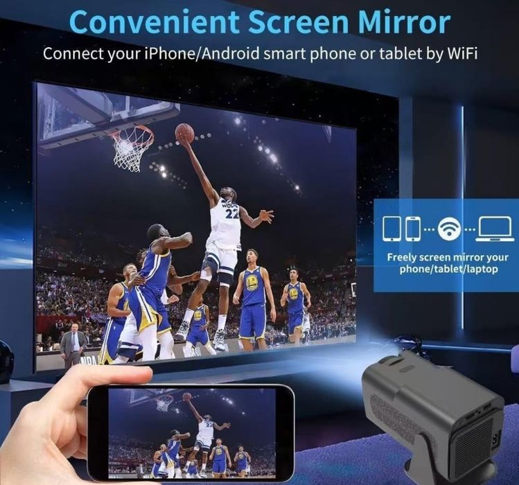 Proiector video cu  jocuri, 10000 jocuri retro, 130 inch,