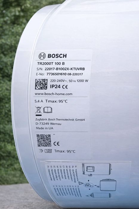 Boiler electric vertical Bosch TR2000T 100B , 100l, 2000W