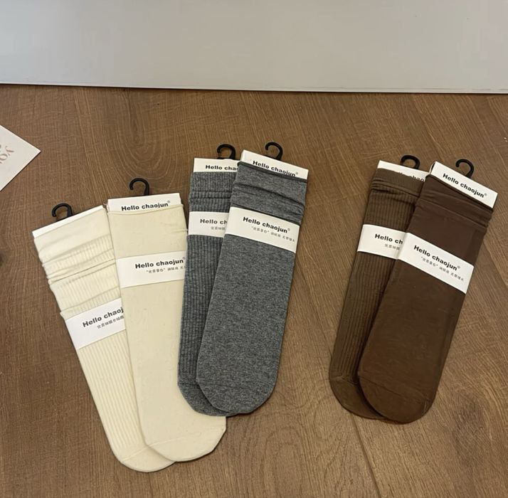 Женские носочки в рубчик