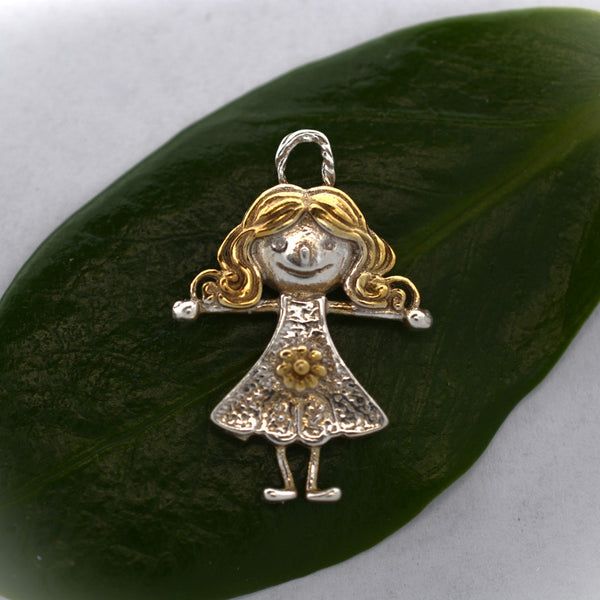 Сребърен медальон 925 Прегръдка Талисман за сестра майка или приятелка