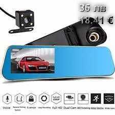 Видеорегистратор с две камери. Огледало с камера и регистратор